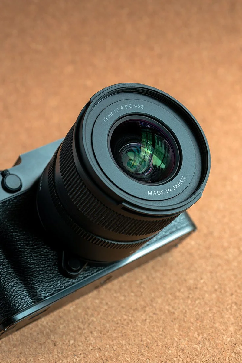 The front element of the Sigma 15mm f/1.4 DC Contemporary
