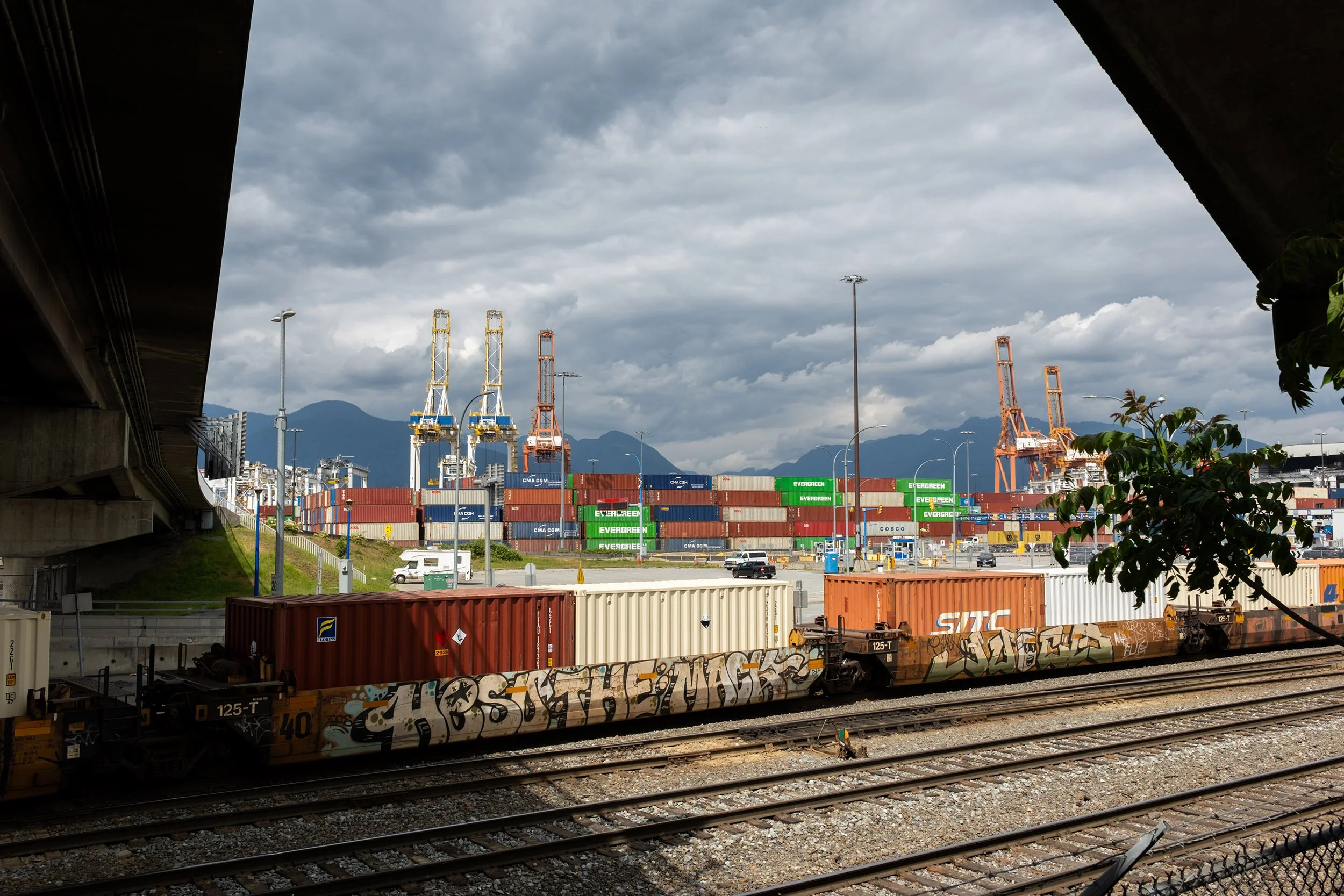 Vancouver container ship terminal. Sample image from a Fujifilm XF 16-50mm f/2.8-4.8 R LM WR and Fujifilm X-T50.