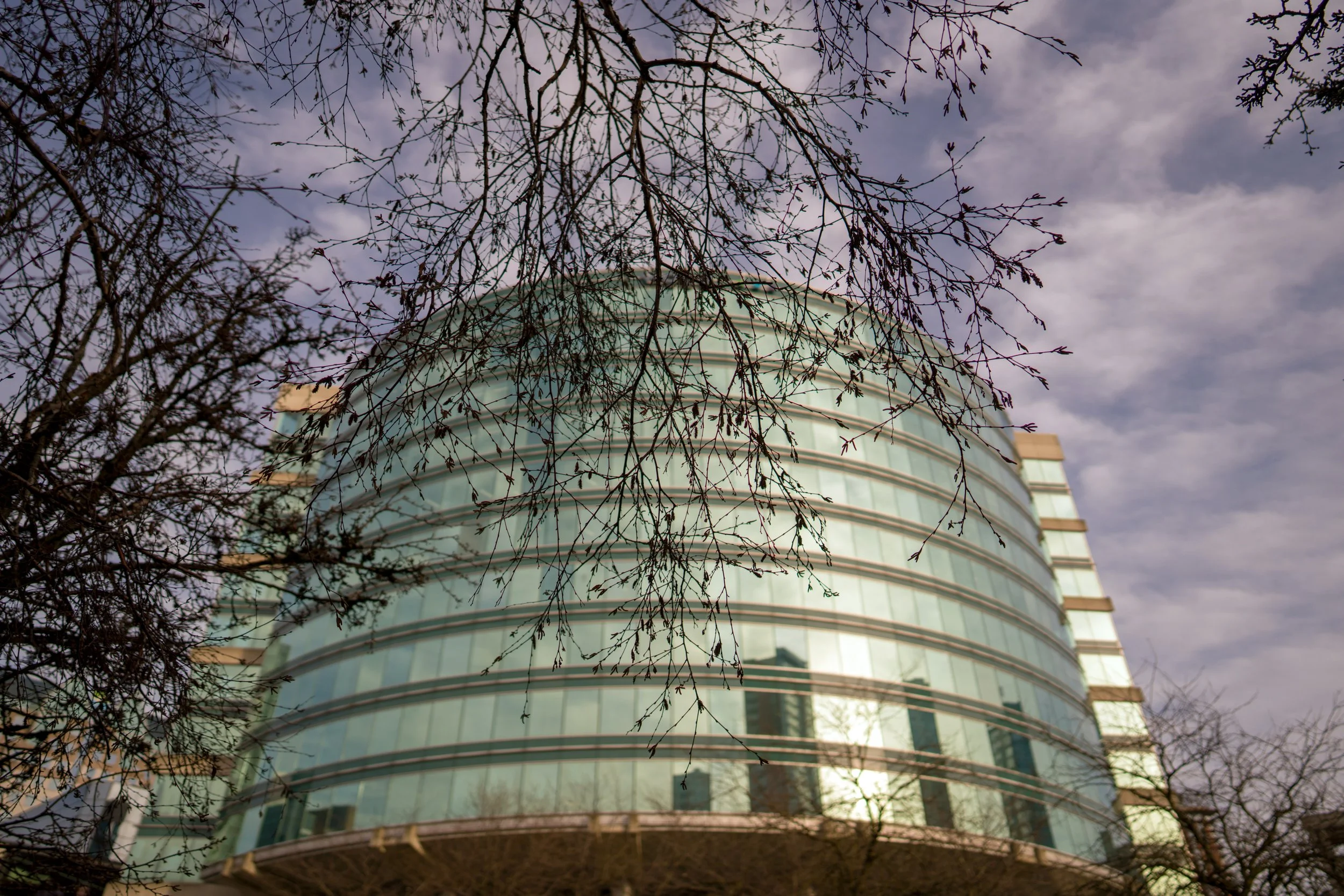 Downtown Vancouver office building. Sample image from a Sony FE 24mm f/1.4 GM and Sony A7 V.