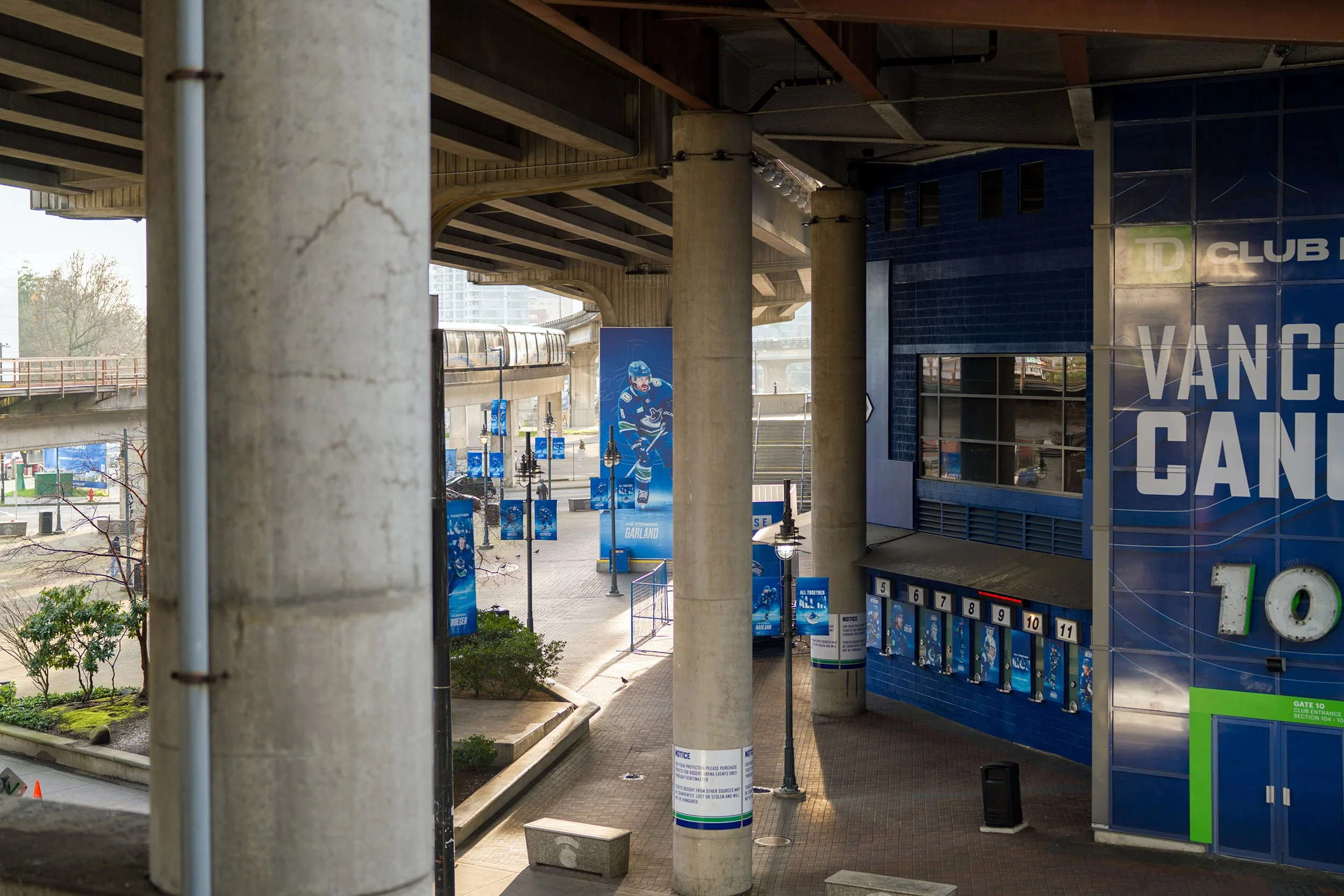 Rogers Arena, Vancouver. Sample image from a Sony A7 V and Sony FE 50mm f/1.4 GM.