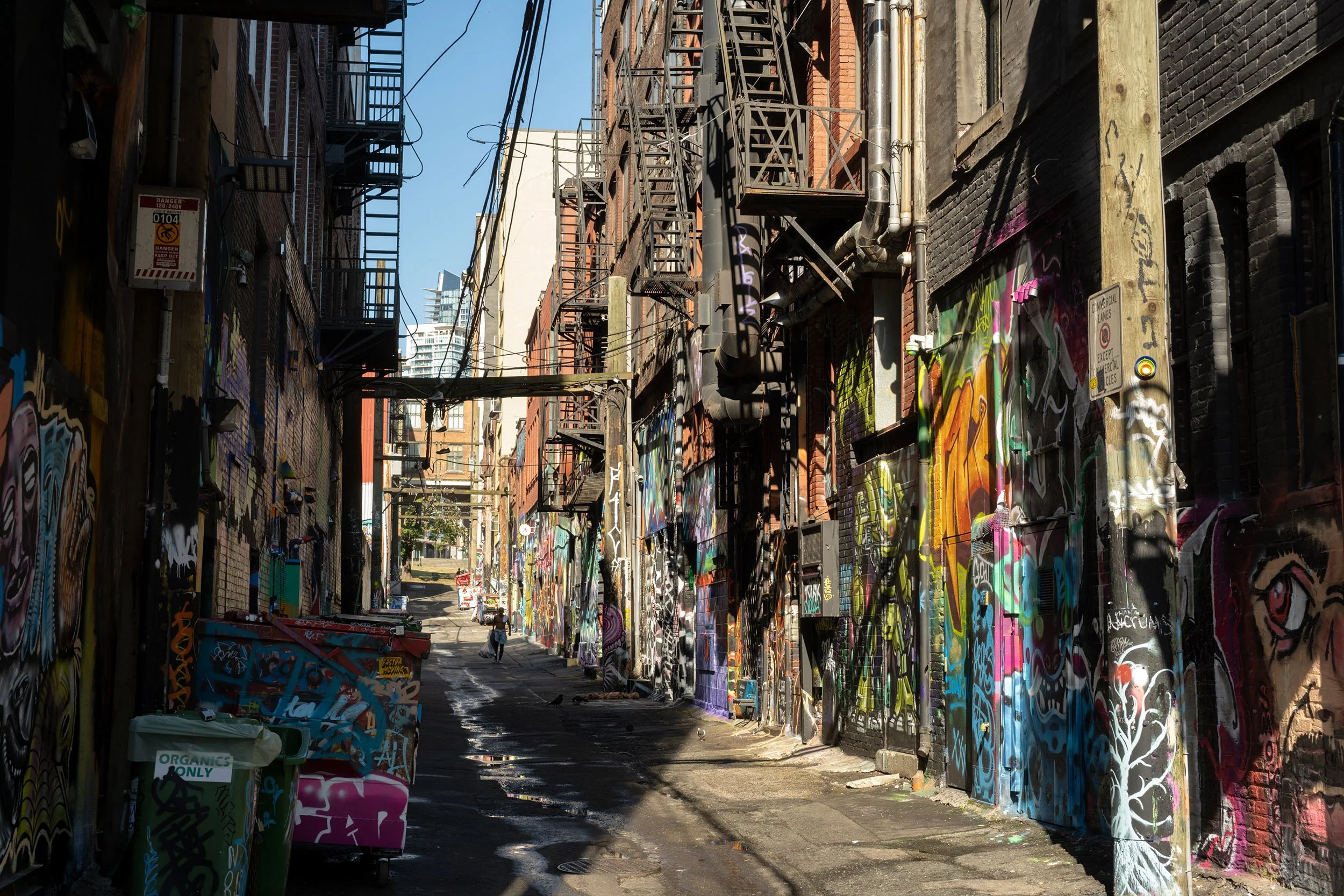 Back alley in downtown Vancouver, August 2026