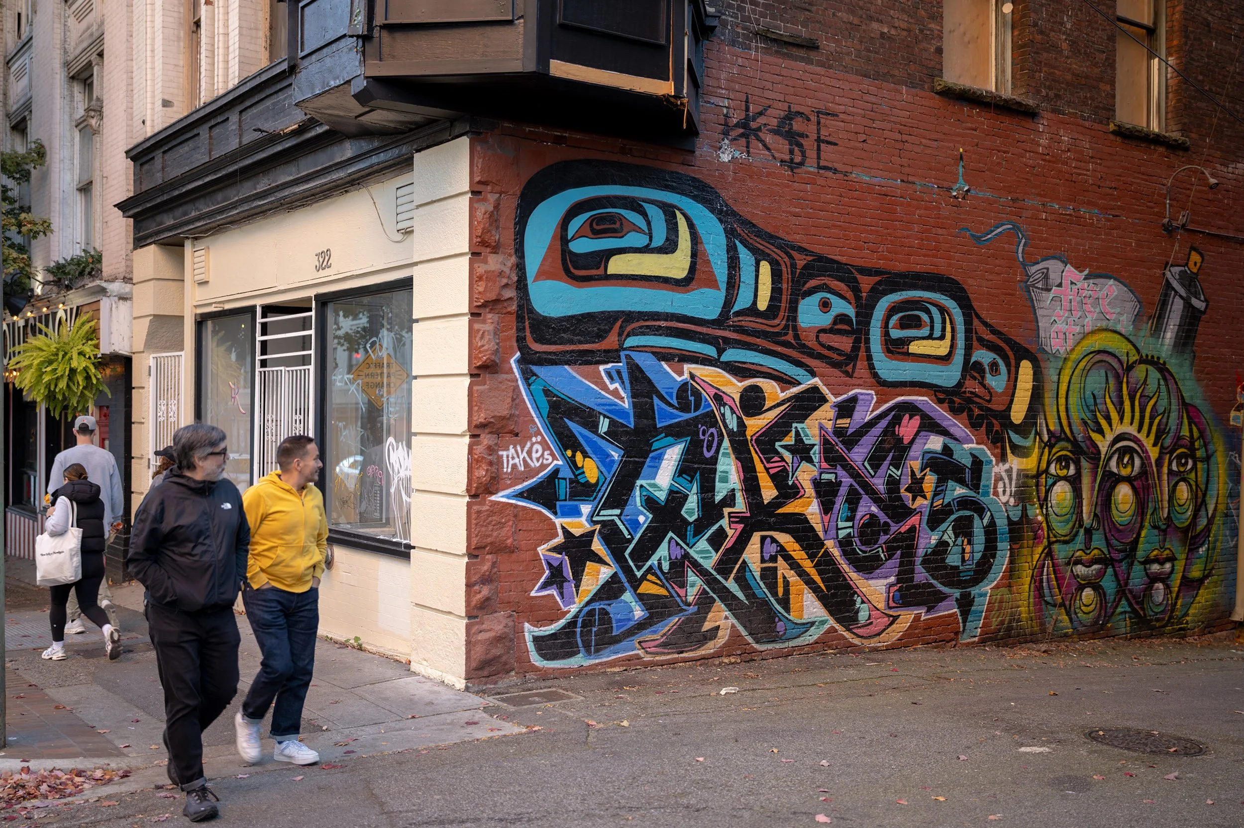 Backyard grafitti in Gastown, Vancouver. Sample image from a Leica SL3-P and Sigma 35mm f/1.4 DG II Art.