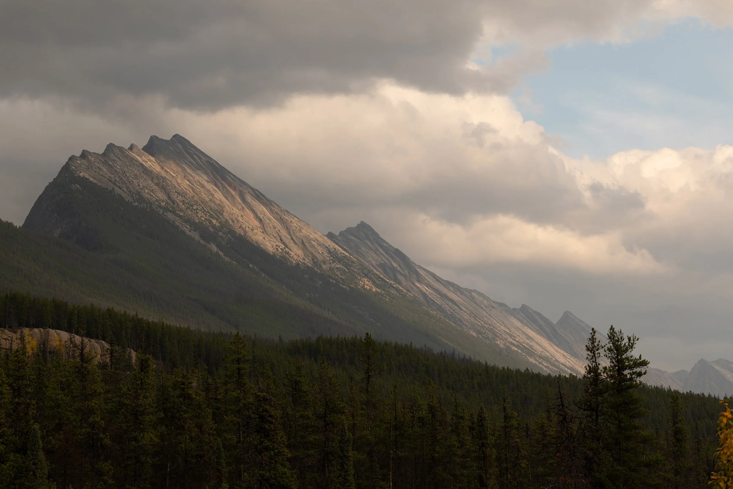 Shackle Peaks near Sunwapta Falls in Alberta Canada