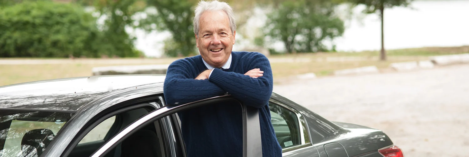 Dr. Spears standing at his car.
