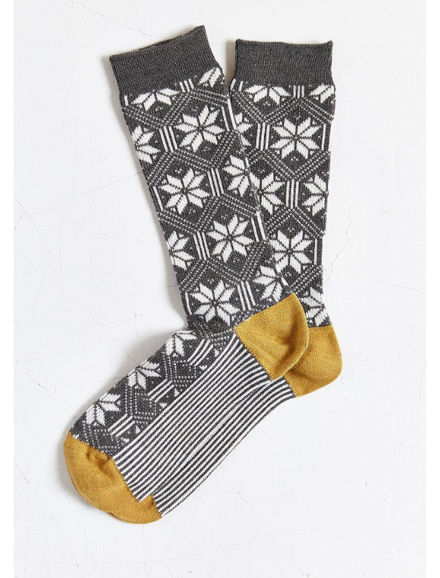 Urban Outfitter OCTAVE Snow Jacquard Crew Sock.png