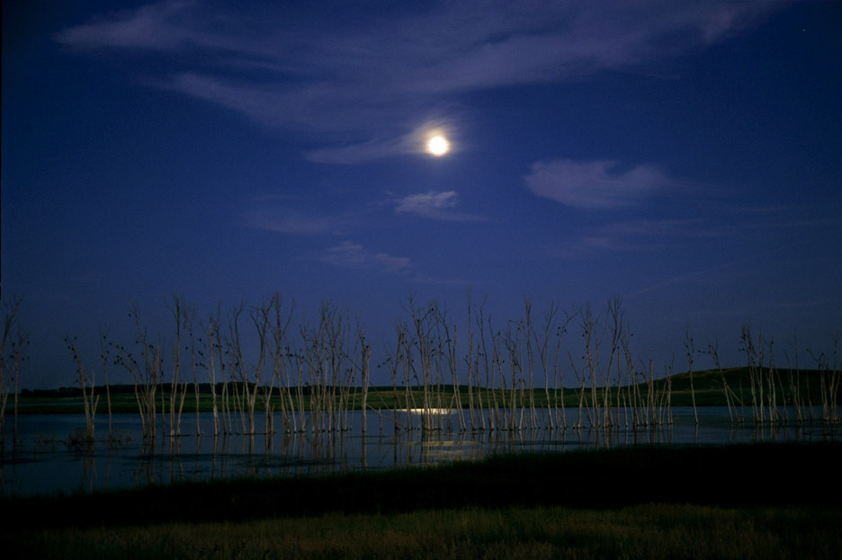 "July Moon," moonrise, North Dakota.
