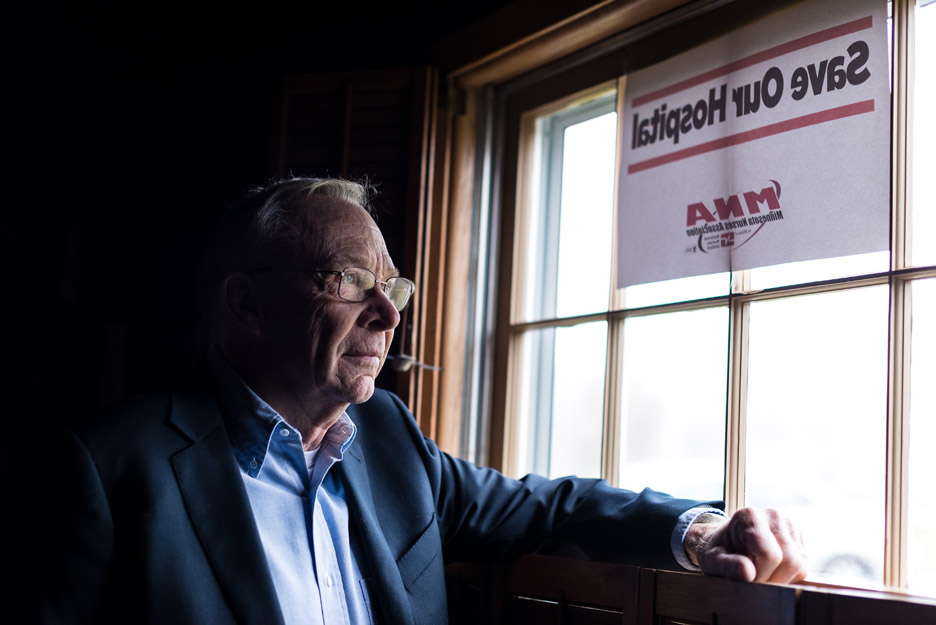 Bill Buege, a retired family physician, poses for a portrait in his home in Albert Lea, Minn., Tuesday, November 14, 2017. Buege worked under Mayo after it bought the hospital in 1995 until he retired in 2000, and was against the merger at the time.