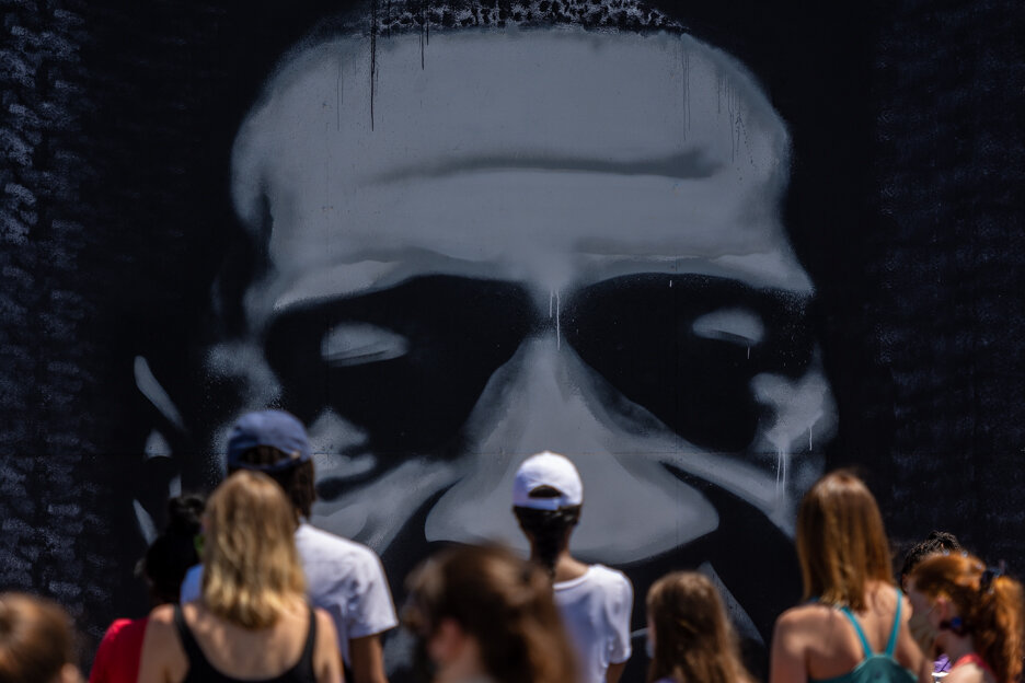 People gather at the intersection of Chicago Ave and E 38th St in Minneapolis, Minn., Monday, June 1, 2020. Multiple organizations and members of the community have come together in support of the neighborhood where George Floyd died.