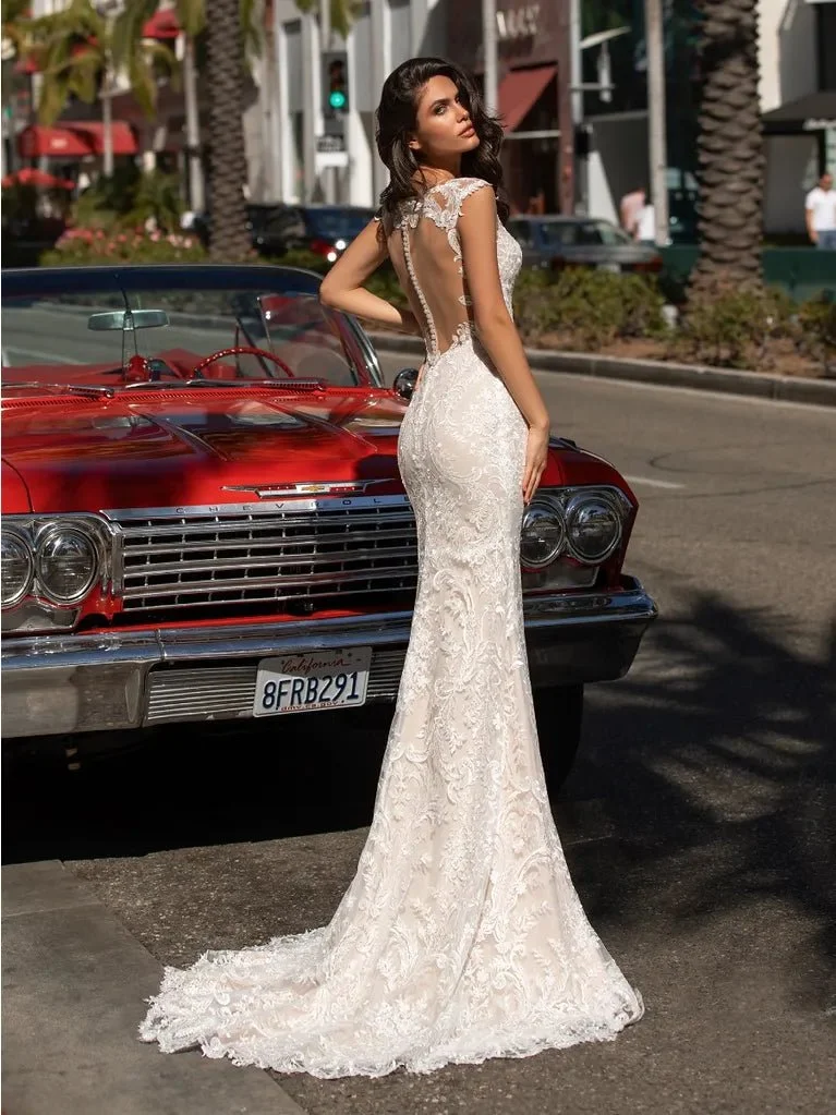 chinese dress ladies Size 14 Casablanca 2581 Rome Ivory/Nude/Ivory/Silver Gown – Bridal Sense main image 0