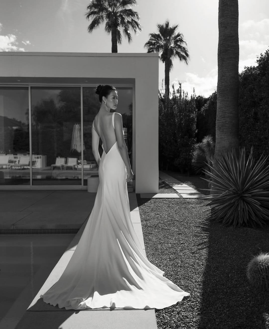 sarah seven bridesmaid dresses Gaia + short train complete this silhouette effortlessly Bride X Sarah Seven 'Babe'