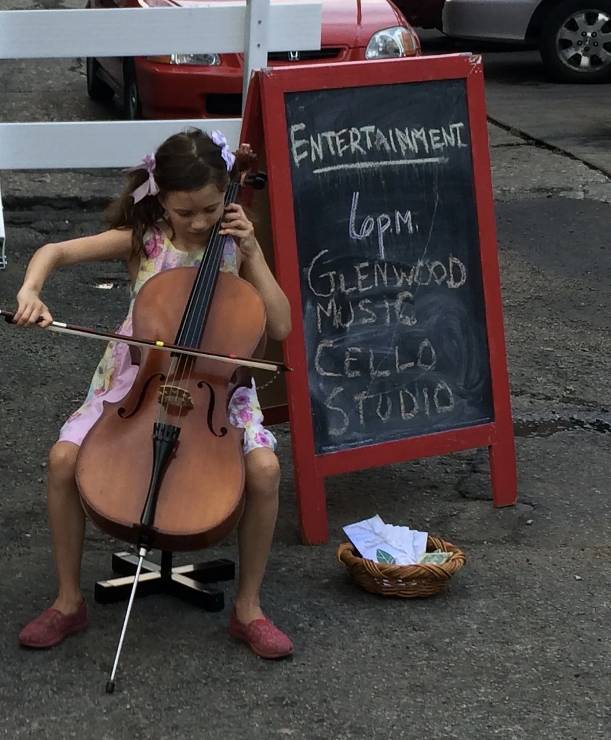 Amelie at the Andersonville Farmer's Market