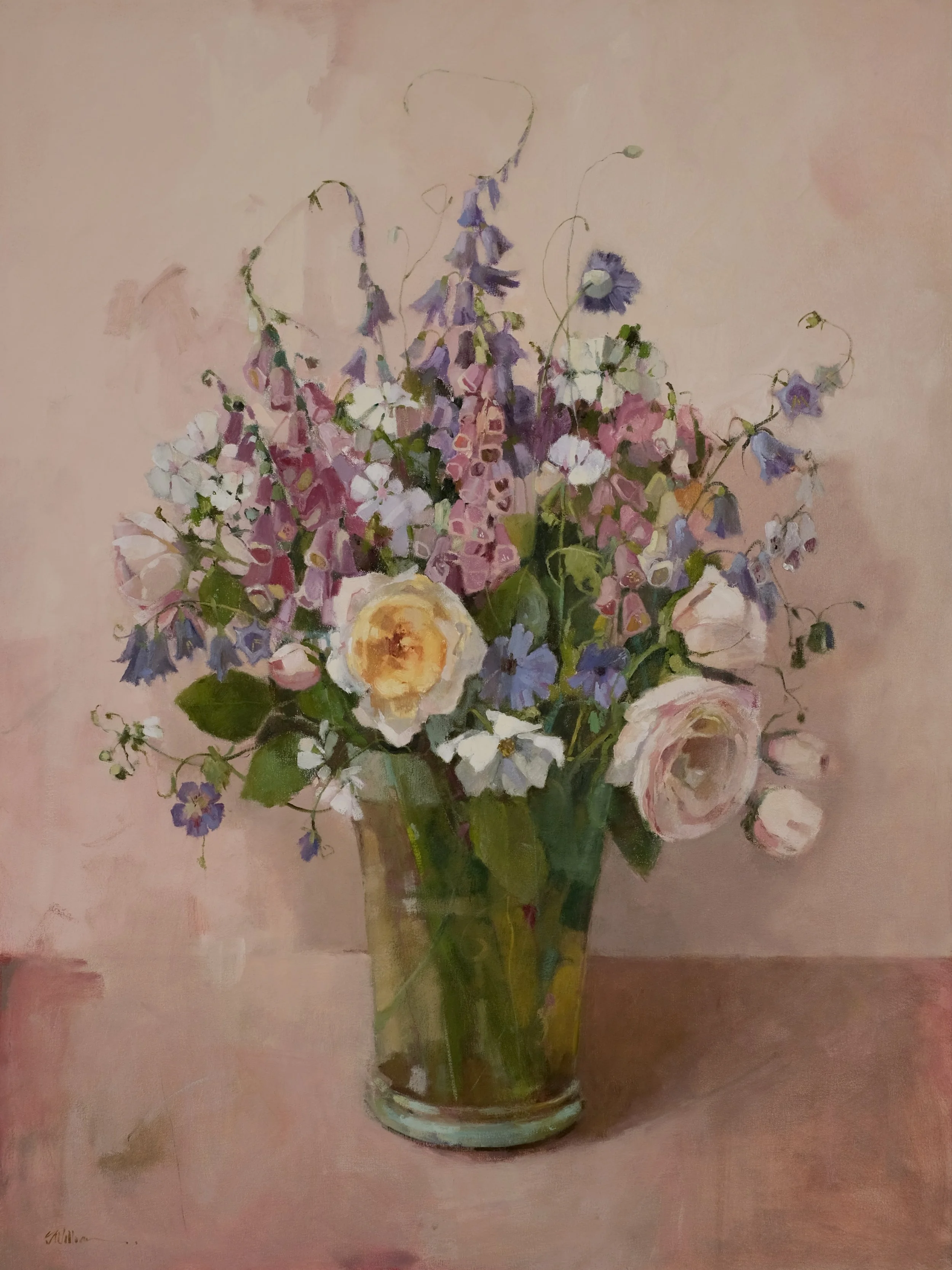 ‘Ooh…I’m Blushing!’ 36×48” oil on gallery wrap canvas Available at Gild&Co