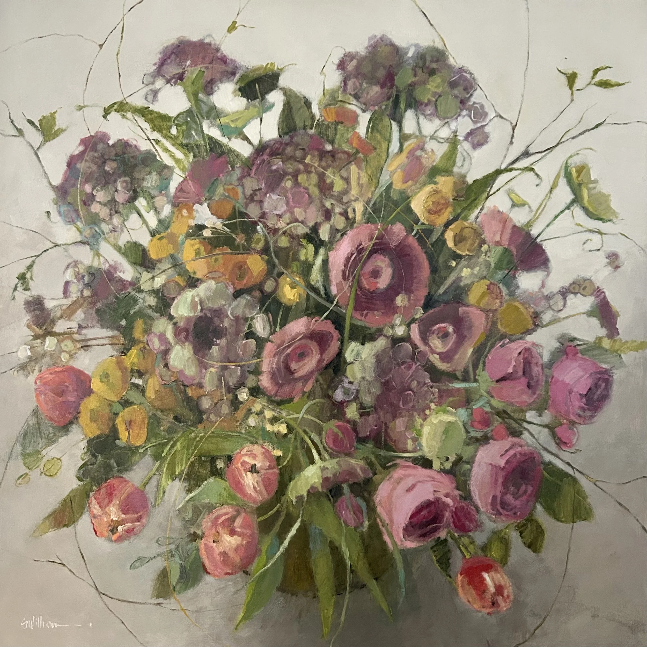 ‘Chelsea Garden’ 30×30” oil on canvas, framed Available at Leiper’s Creek Gallery