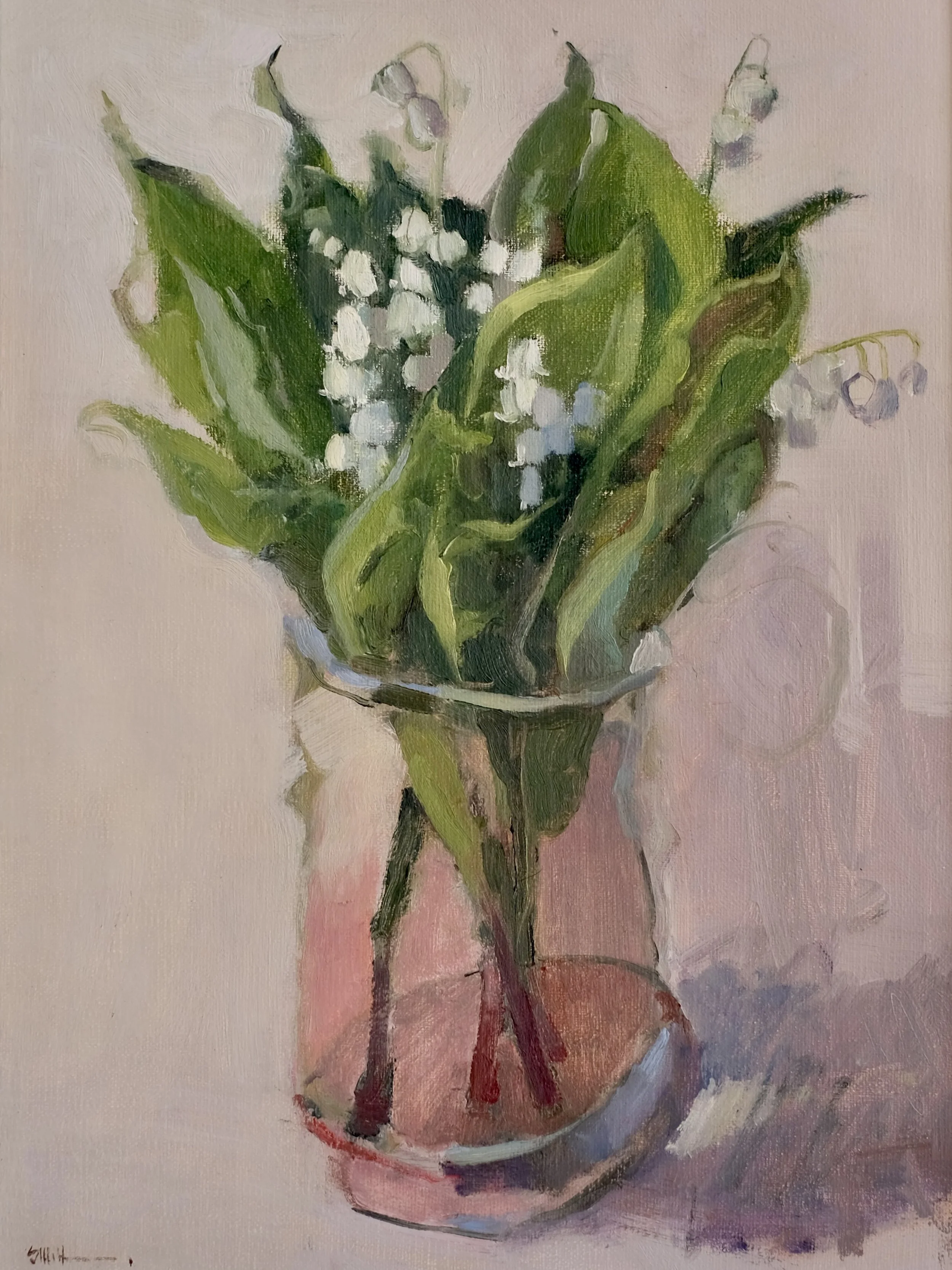 ‘Muguet des Bois’ 9×12” framed in ivory-tone Italian carved wood frame Available at Gild&Co