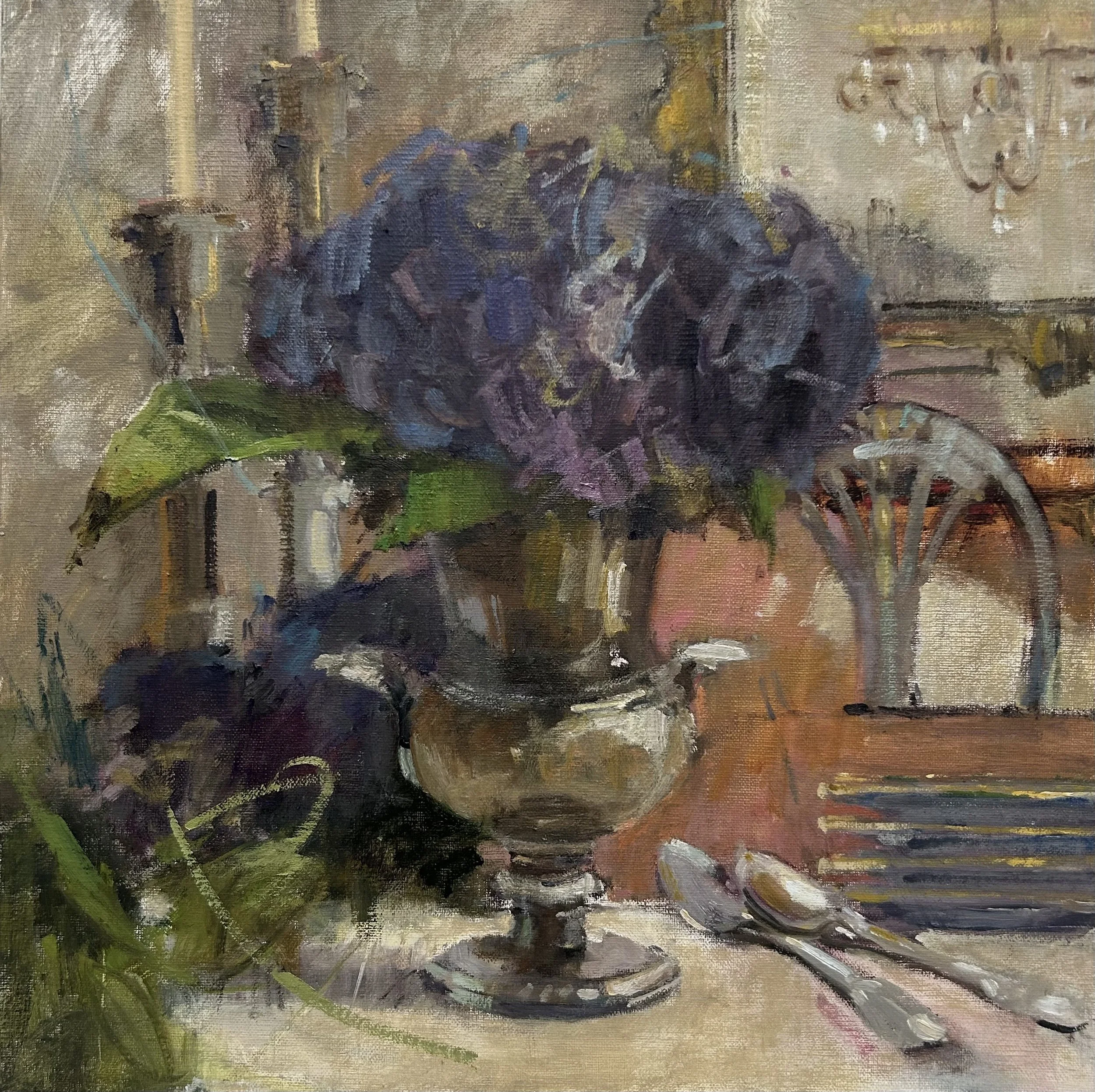  Pièce Maîtresse  12×12” oil on linen panel   SOLD 