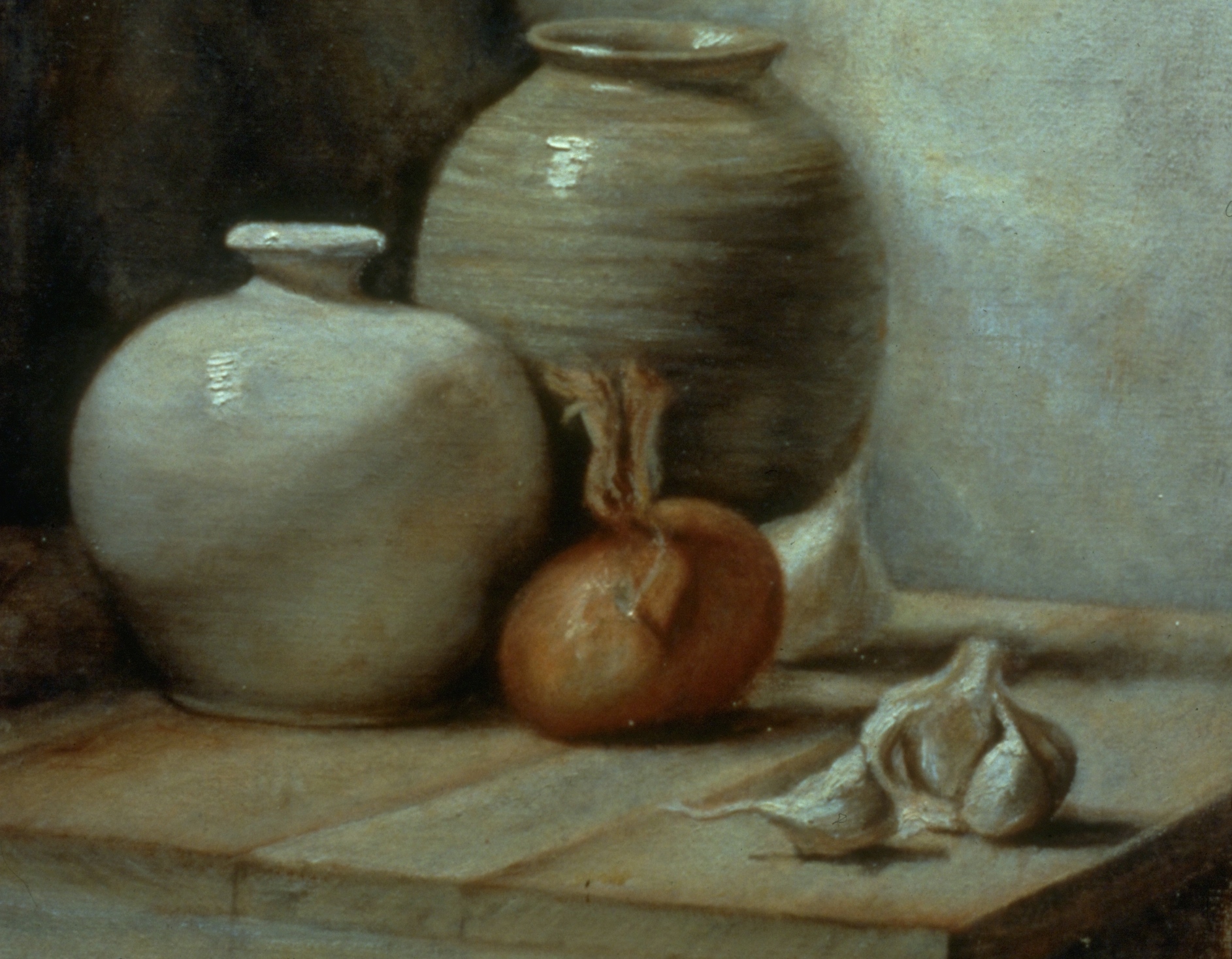 Two Vases, An Onion and A Garlic