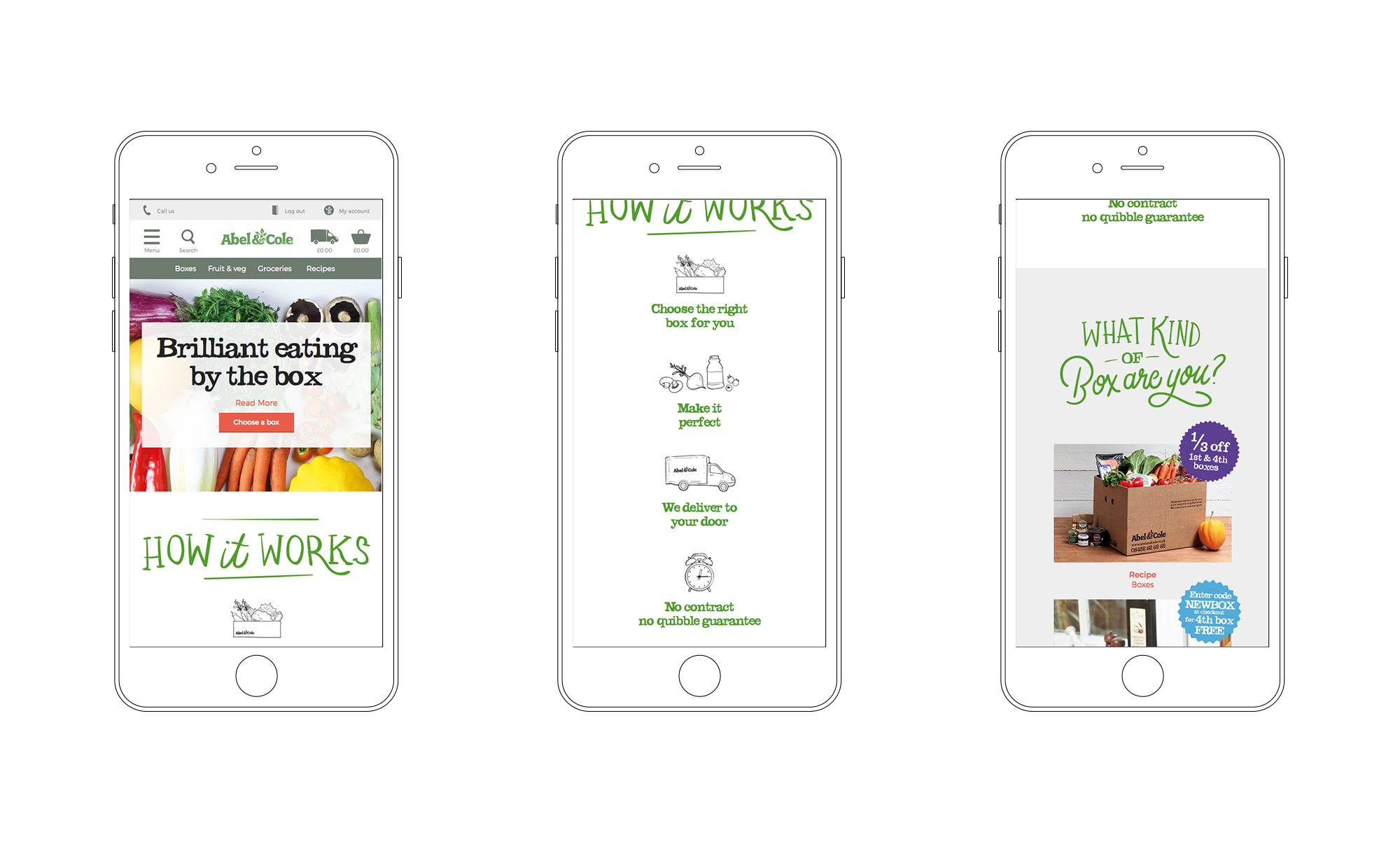 New homepage incl. illustrations and lettering
