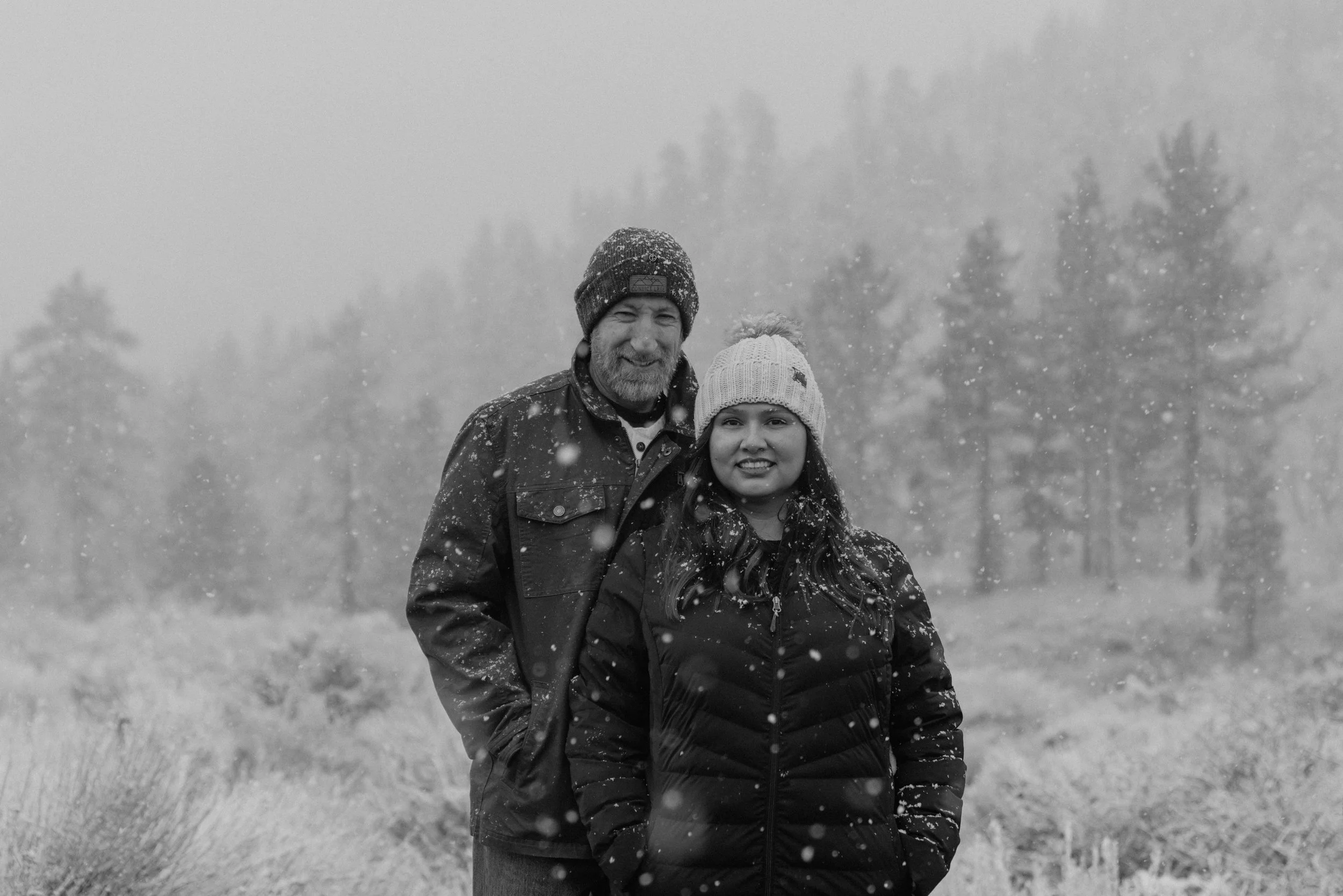 Joe + Alicia - Cold and Snowy Engagement Session - Wrightwood, Ca.