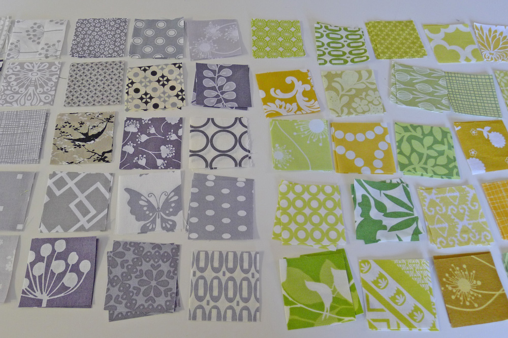 Cut squares for a Stamp Collection block. ohfransson.com