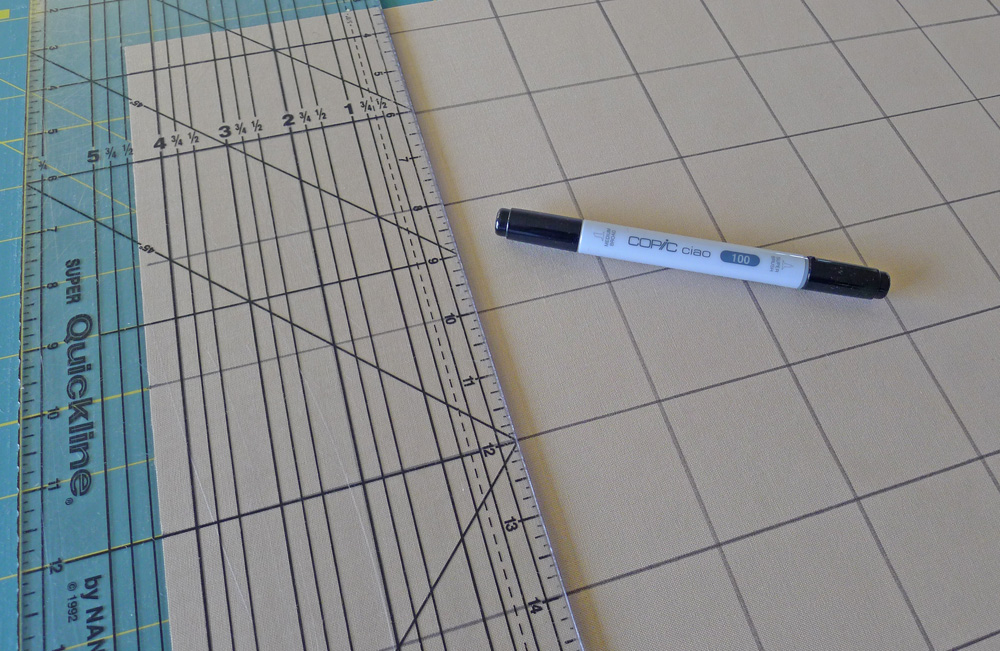 Making a muslin grid for a stamp collection block. ohfransson.com