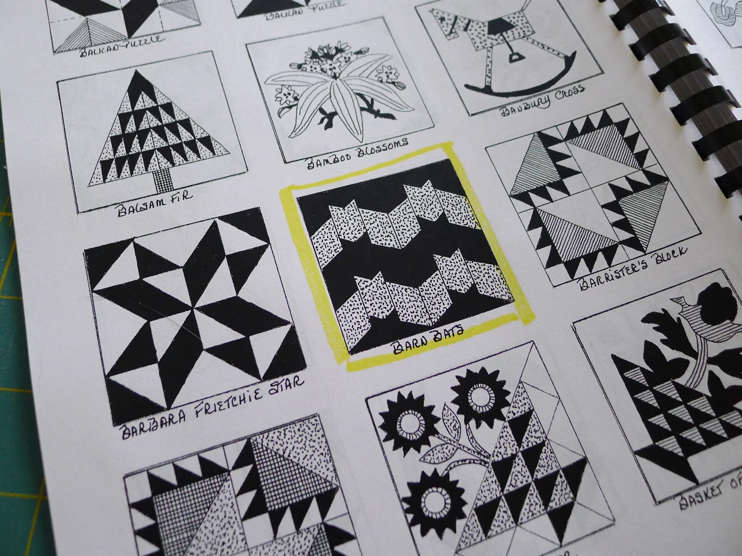 Barn Bats Block Or Mini Quilt Patterns By Elizabeth Hartman