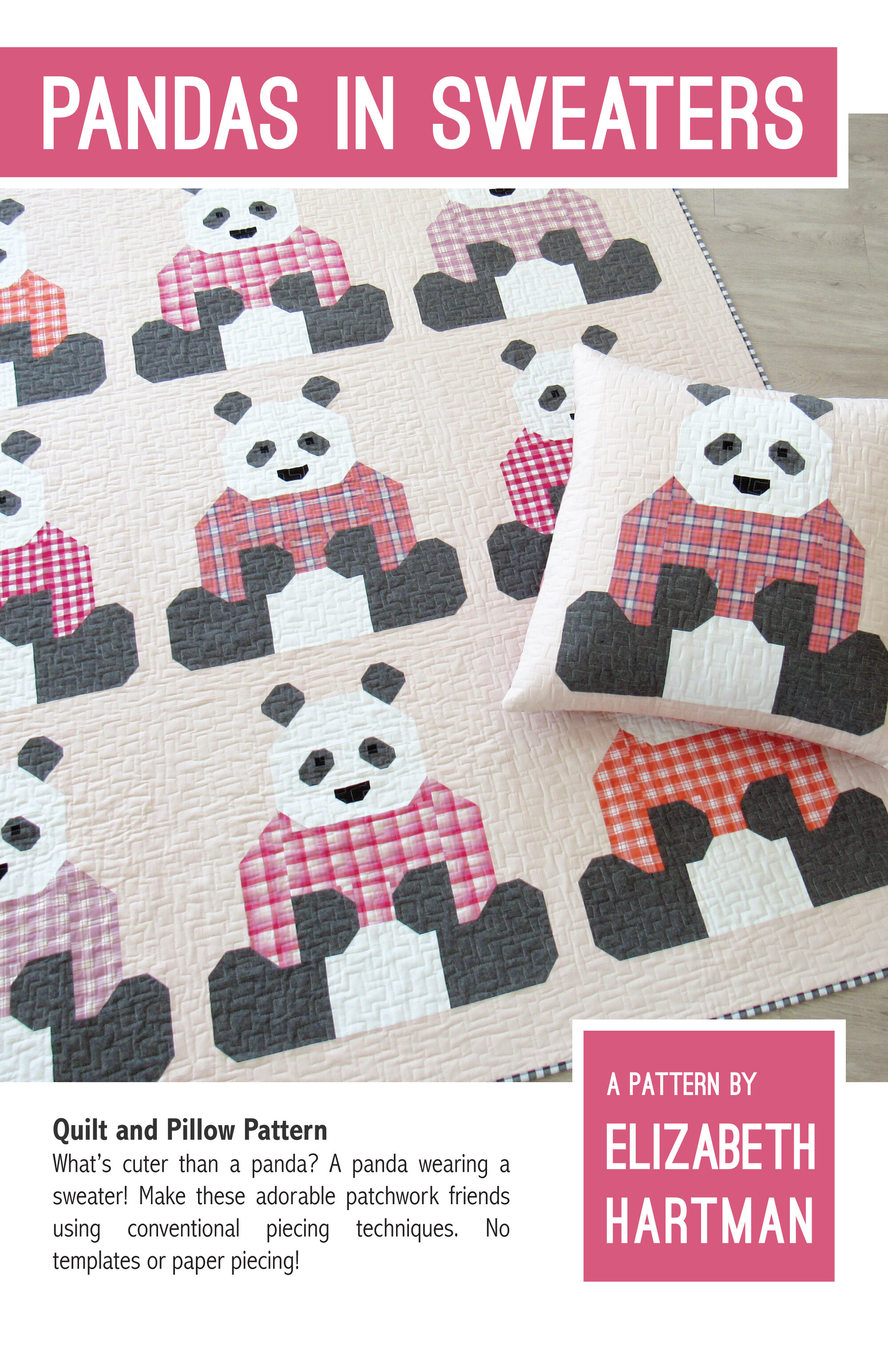 Pandas in Sweaters — Patterns by Elizabeth Hartman