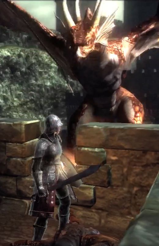 Demon's Souls red Dragon 1-2 bridge