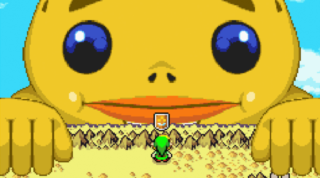 The Legend of Zelda: The Minish Cap Goron and shield. GBA (Game Boy Advance).
