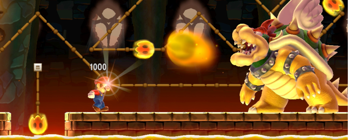 Super Mario Maker 100 Mario lives run New Super Mario Bros. U Mario vs. Bowser.