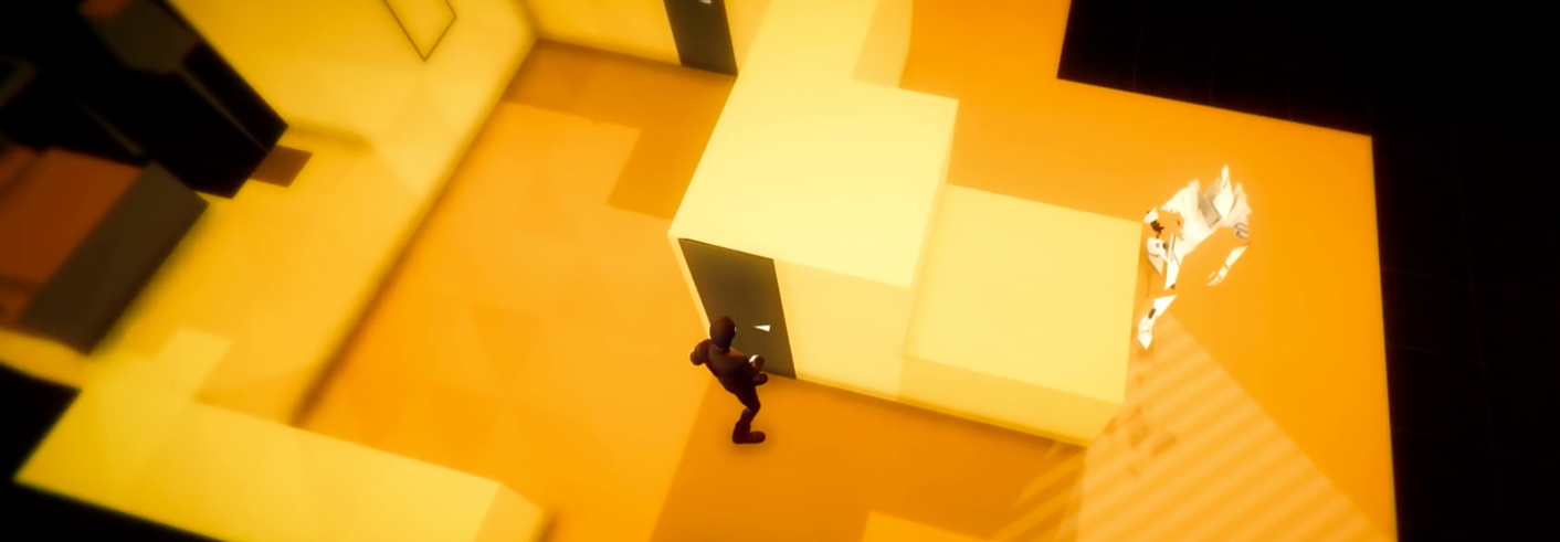 Volume game by Mike Bithell director of Thomas was alone. Orange level for steam, pc, and playstation 4.