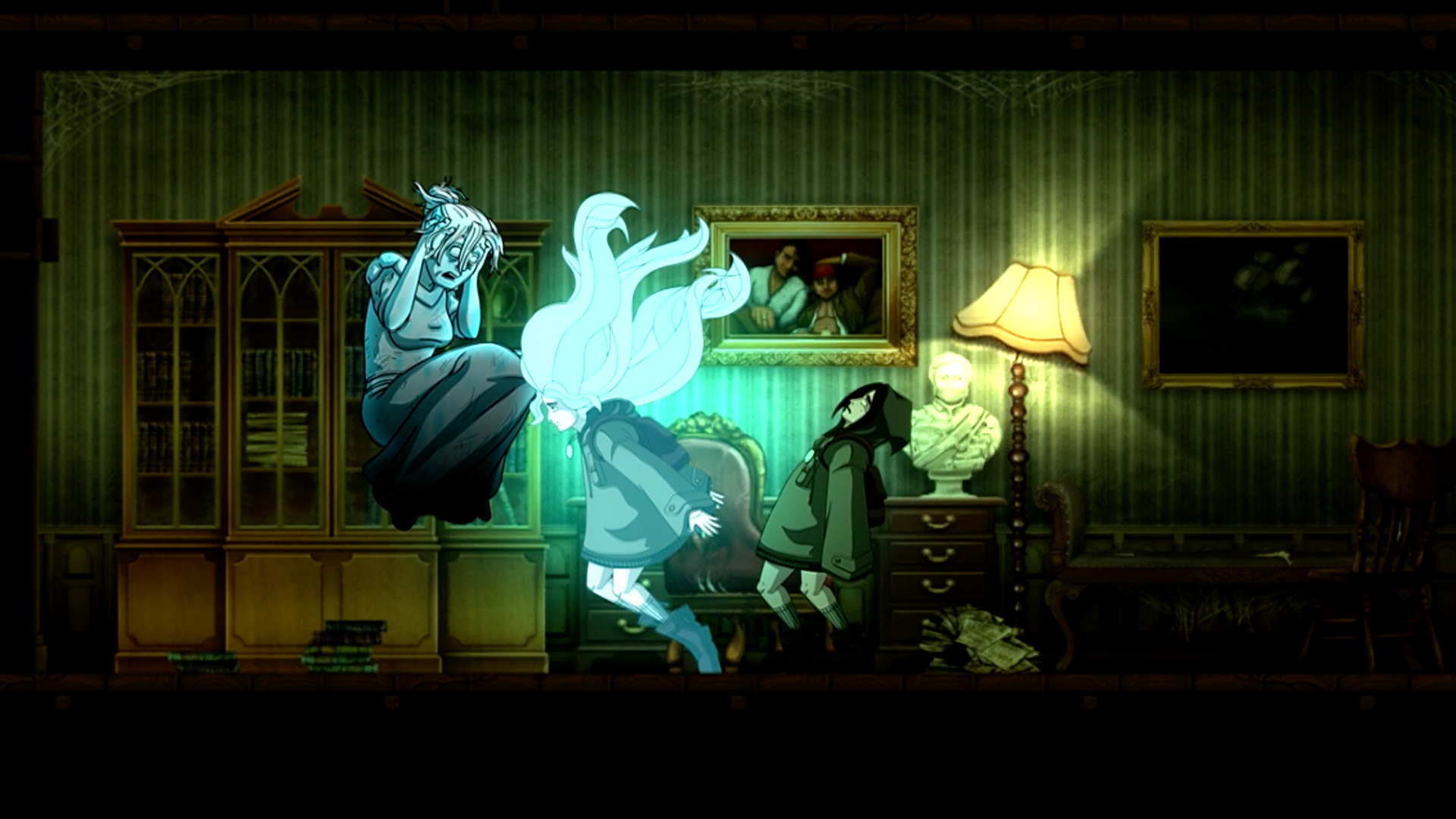 Whisper Willows for PC, PS4, Xbox One, iOS, and Wii U. Spirit form talking to wife. 