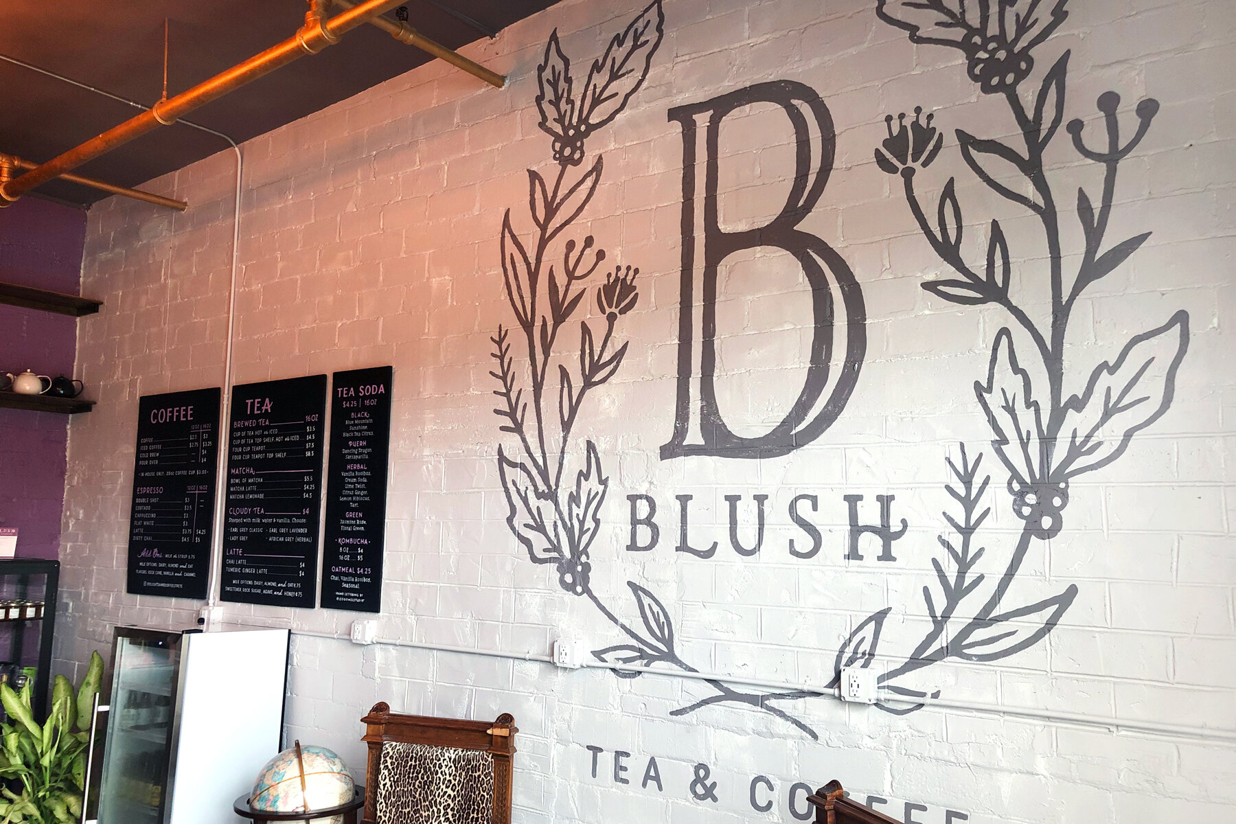 Blush Logo Mural Leo Gomez Studio Hand Lettering Hand Painted Signs And Murals St Pete Fl