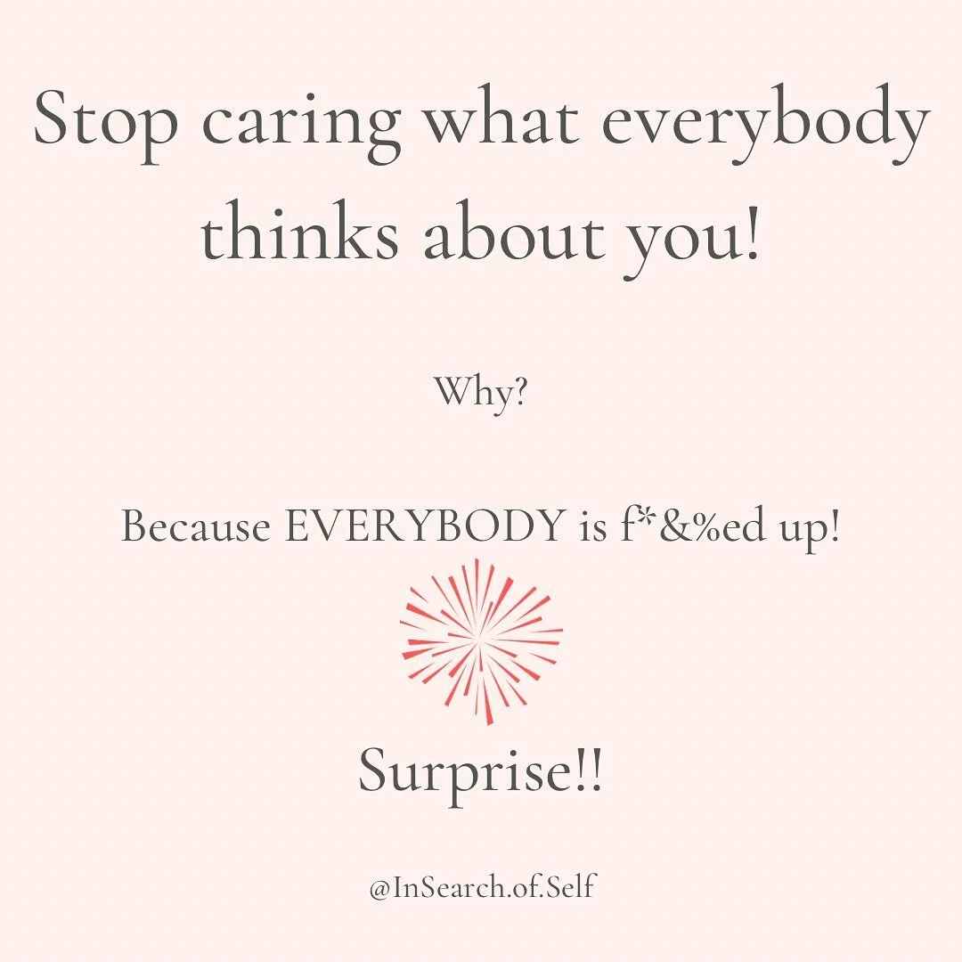 That's the big reveal!⁣
⁣
It's really so liberating!!!⁣
You do you sweetie!⁣
Everybody else can do them!⁣
⁣
Yay!!!⁣
⁣
Take a deep breath and know that everyone is f&rsquo;d up. ⁣
We&rsquo;re working on things!⁣
😎⁣
⁣
Enjoy that we&rsquo;re all in thi