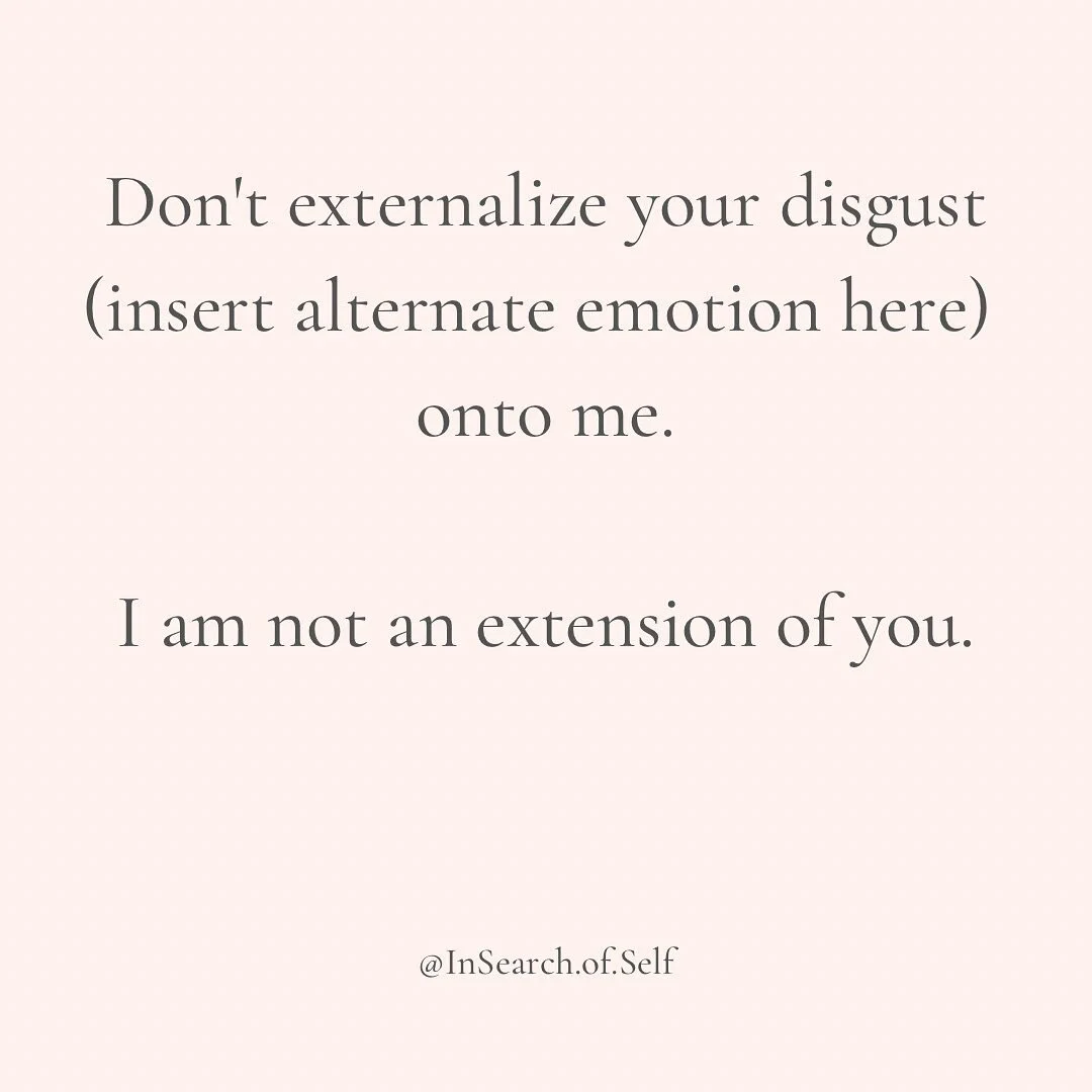 Reasons to say this to your loved one⁣
(besides clear boundaries &amp; self-love):⁣
⁣
&bull; Your loved one MUST learn to stay with their own discomfort.⁣
&bull; We externalize negativity to self-protect &amp; diminish internal discomfort. Own it. Le