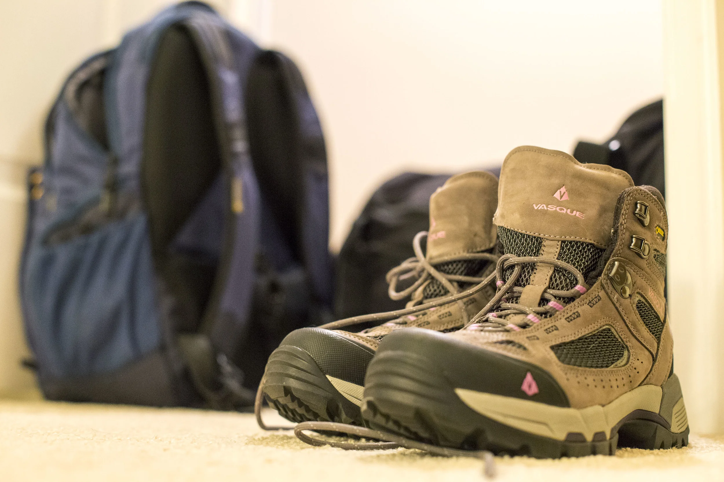 Everything for two months stuffed into a duffel and a backpack.
