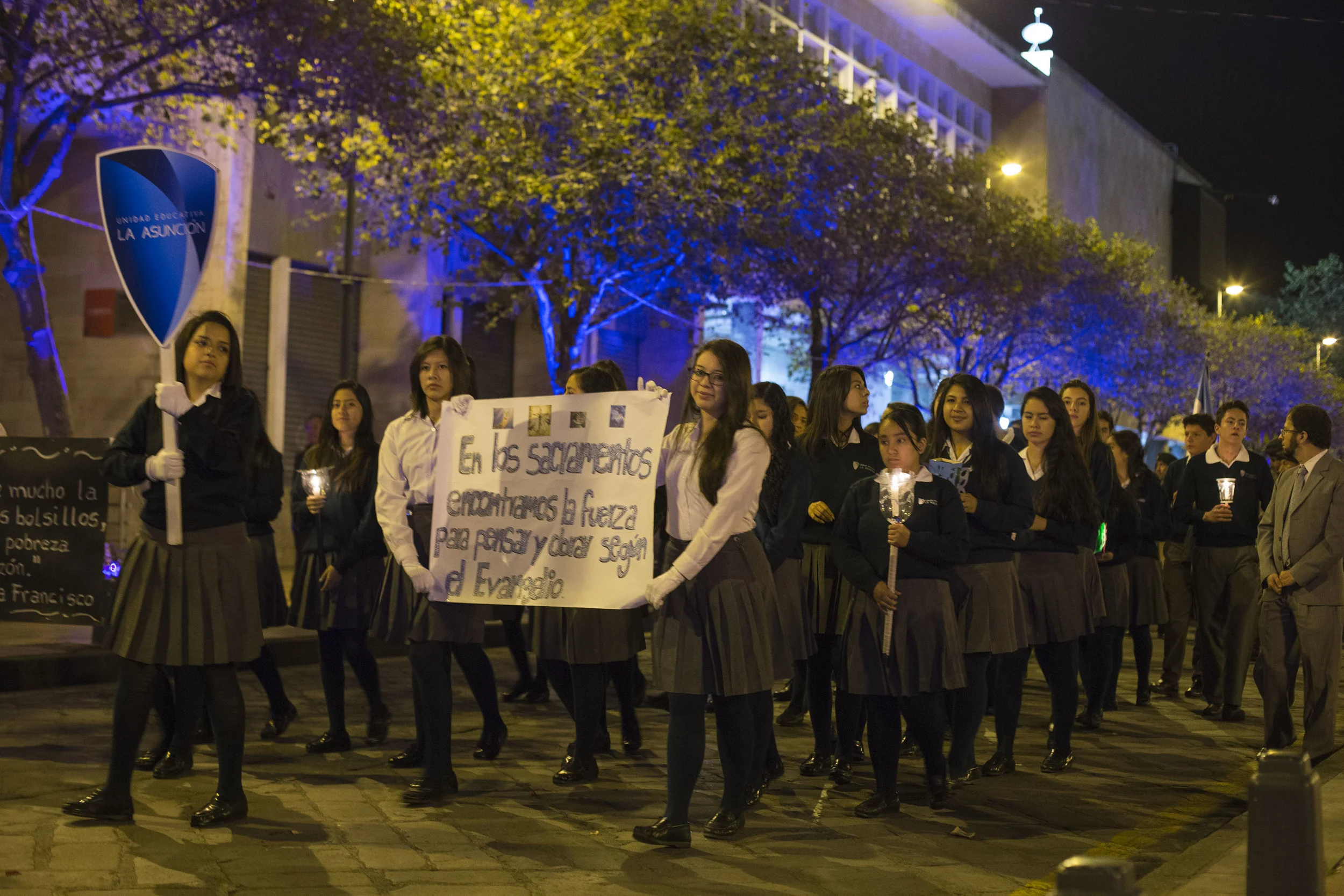 The first night processional.