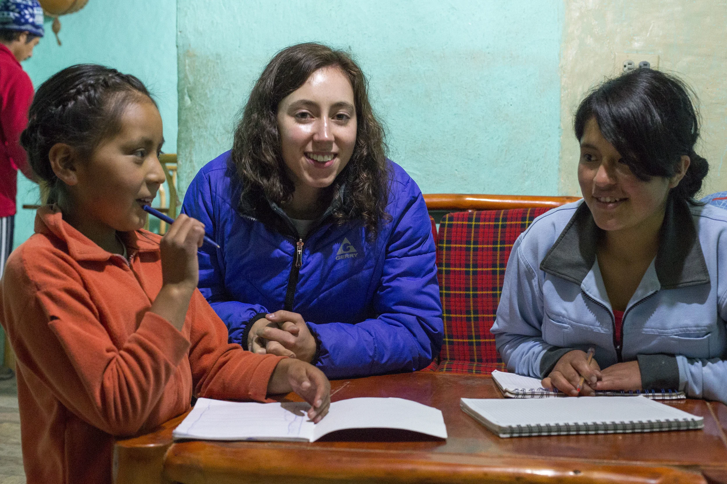 Natalia with our host sister Gladys and their family friend Nina.