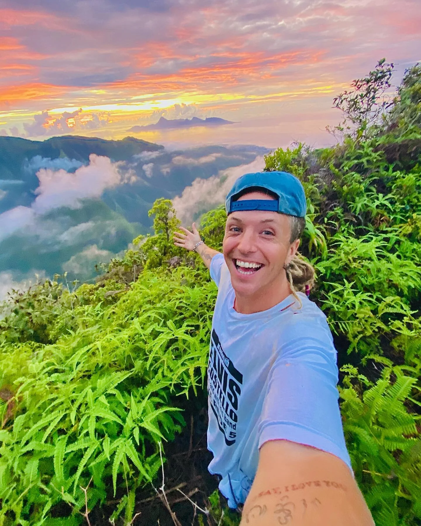 One of the most difficult and dangerous hikes I&rsquo;ve done in my life. Quite literally scaling the spine of one of the highest peaks in Tahiti with imminent death on either side of you and staying the night in the jungle. Thank you to my new frien