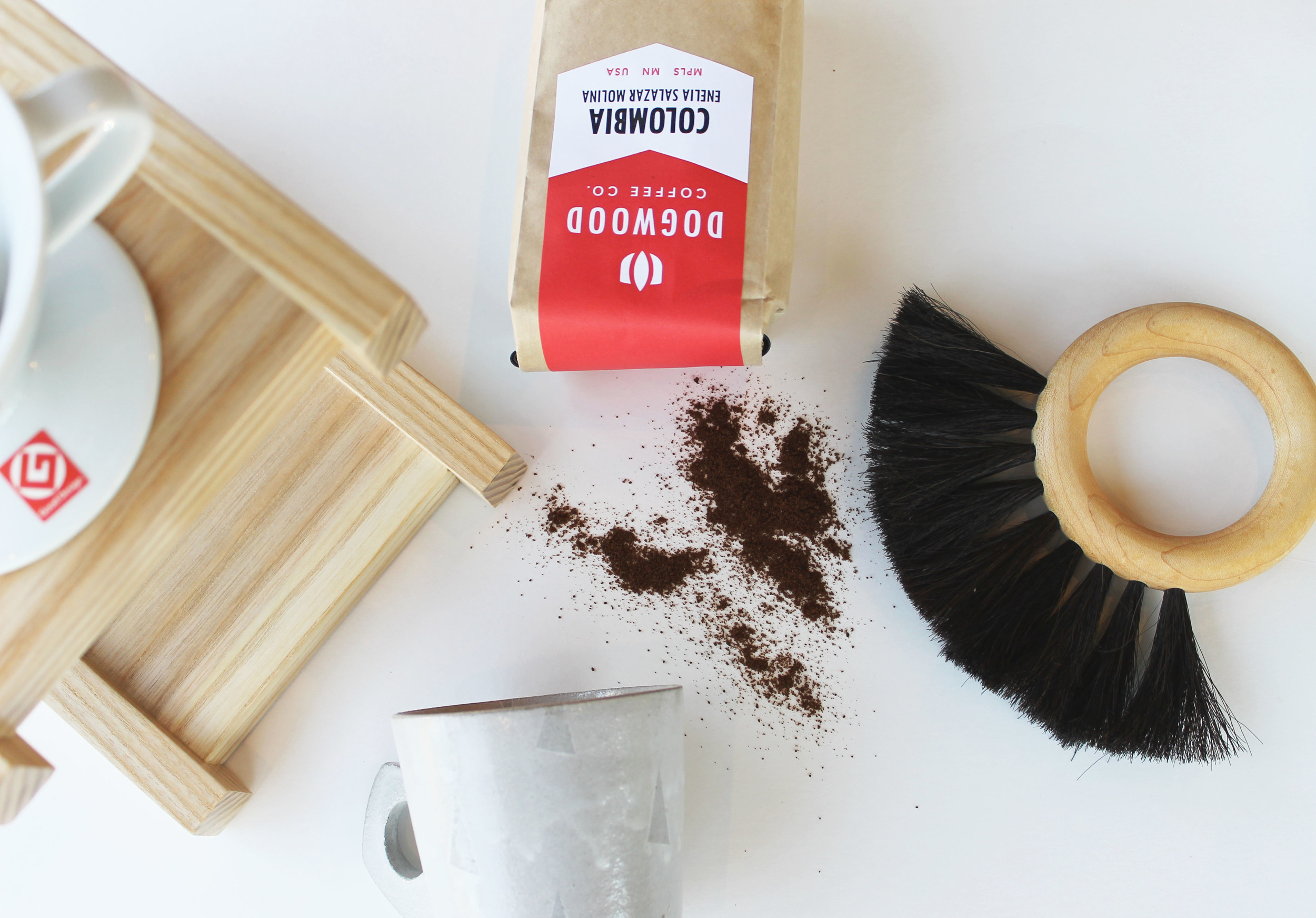 Adam Gruetzmacher Mug + Pour-Over Stand + Hoop Brush -For the coffee aficionado.