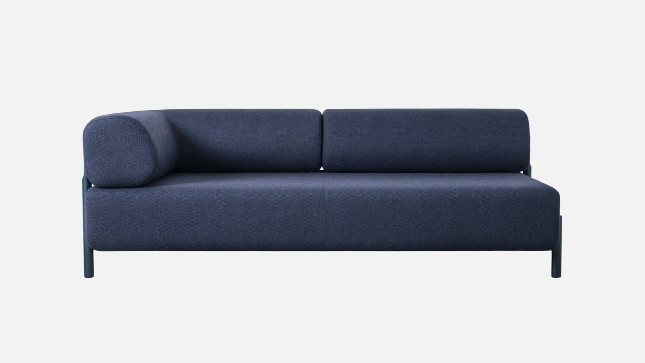 Palo 2-Seater Chaise (Left) in Dark Blue