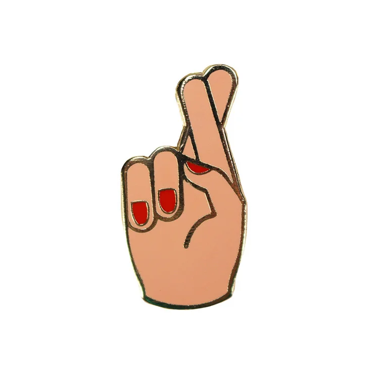 Fingers Crossed Pin