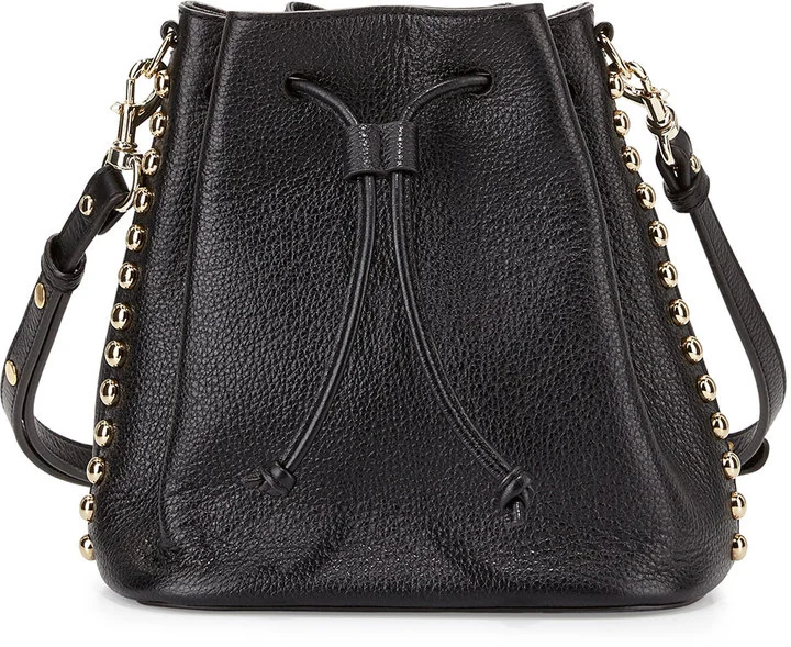 Black Leather Bucket Bag by Rebecca Minkoff