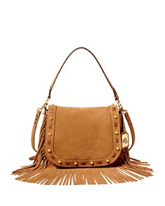Similar Ralph Lauren Suede Fringe Saddle Bag