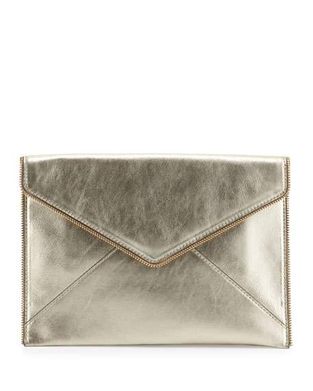 Rebecca Minkoff Leo Metallic Clutch Bag