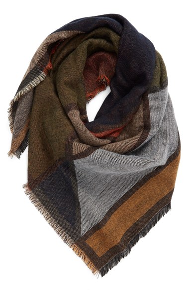 BP. Geo Pattern Woven Square Scarf