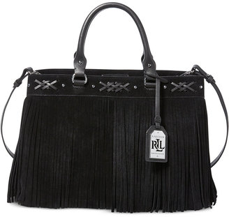 LAUREN RALPH LAUREN BARTON SUEDE EMERY TOTE