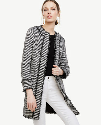Ann Taylor - Fringe Trim Top Coat