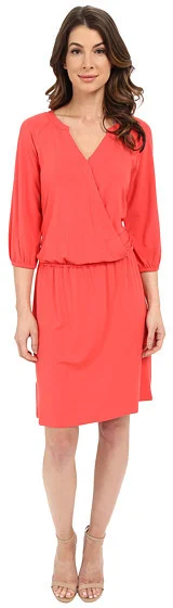 TOMMY BAHAMA TAMBOUR 3/4 SLEEVE BLOUSON DRESS