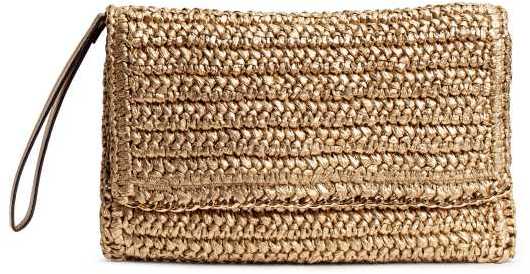 H&M STRAW CLUTCH BAG