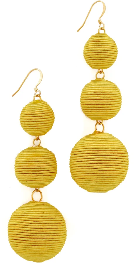 Kenneth Jay Lane Triple Tier Drop Earrings